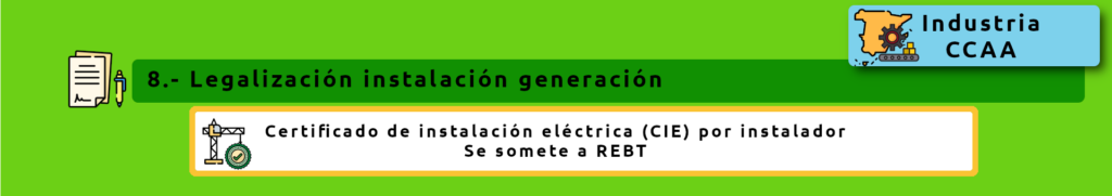Paso 8 tramitación fotovoltaica autoconsumo hogar